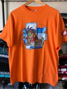 Vintage JNCO T-Shirt Wolf Gang 2000 Revatex Flame Head Made in USA